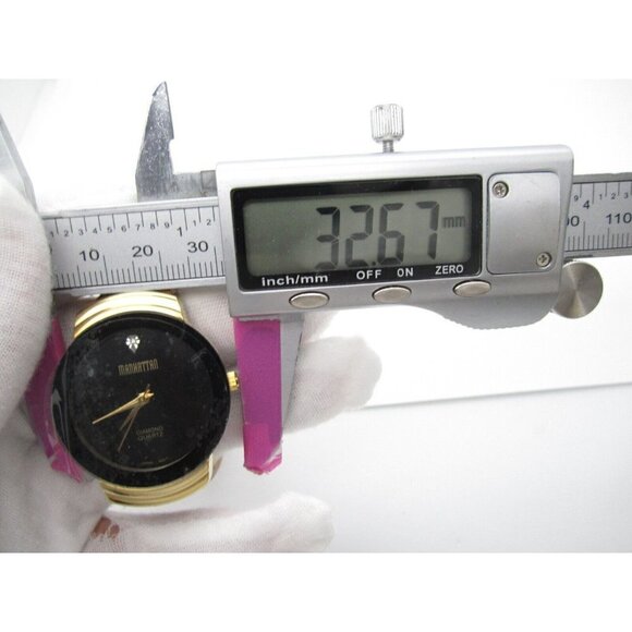 Women Manhattan Genuine Diamond Quartz WR Analog 32mm Causal Round Watch (F548) - Picture 2 of 10